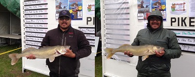 Ronald Highway with his two winning walleye.