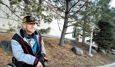 Solomon Ivan Black in front of Prince Albert Provincial Court. Photo by Chelsea Laskowski