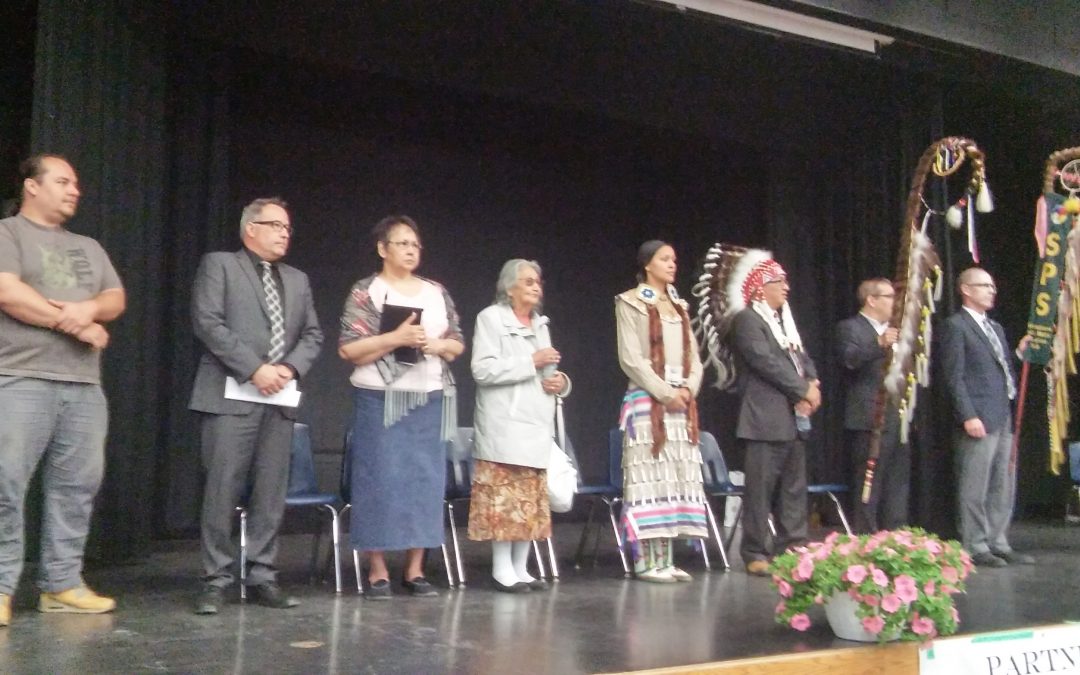 Saskatoon elementary school students celebrating Indigenous languages