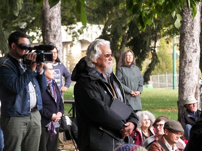 David Suzuki and First Nation leaders at Kisiskatchewan Water Network Rally demand more oil accountability