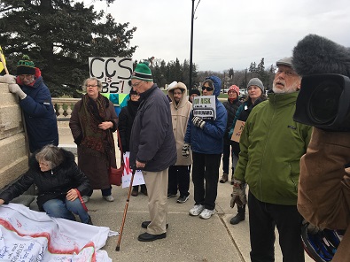 Anti-pipeline protest at the legislature
