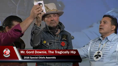 Gord Downie honoured as “The Man Who Walks Among the Stars.”