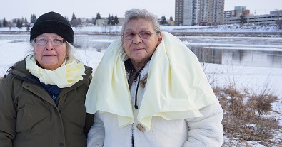 Elders perform special water ceremony with Stanley Mission group heading to Standing Rock