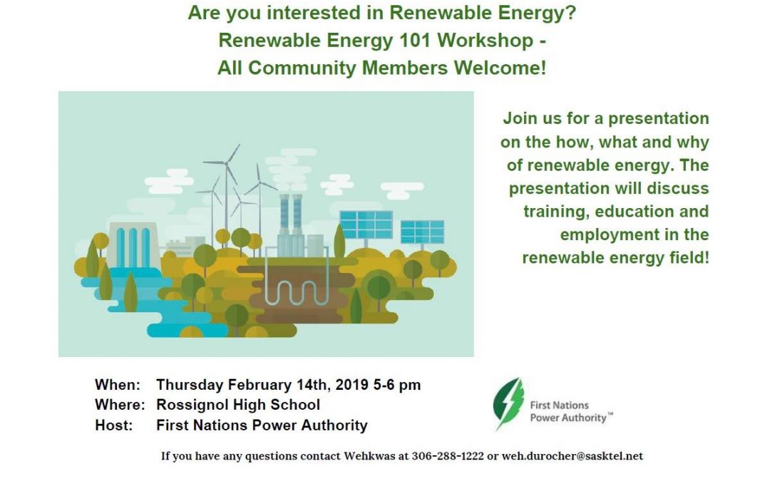 First Nations Power Authority calls on Ile-a-la-Crosse community members to learn about renewable energy