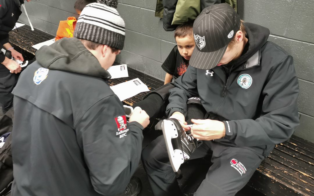 Hockey equipment distributed to northern kids