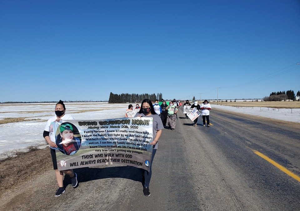 Family walks to raise awareness about Saskatchewan man missing in B.C.