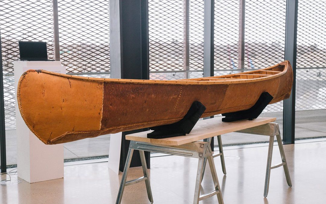 Digital rendering of northern Saskatchewan canoe on display in Saskatoon