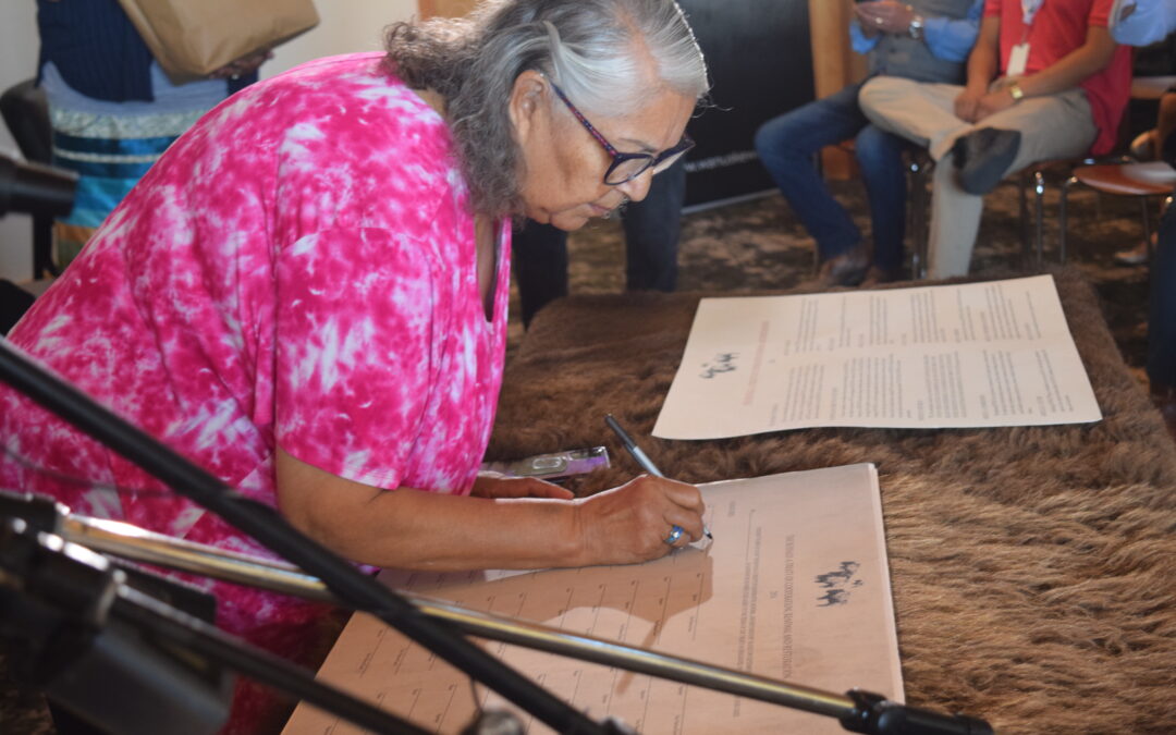 Wanuskewin hosts historic Buffalo Treaty signing