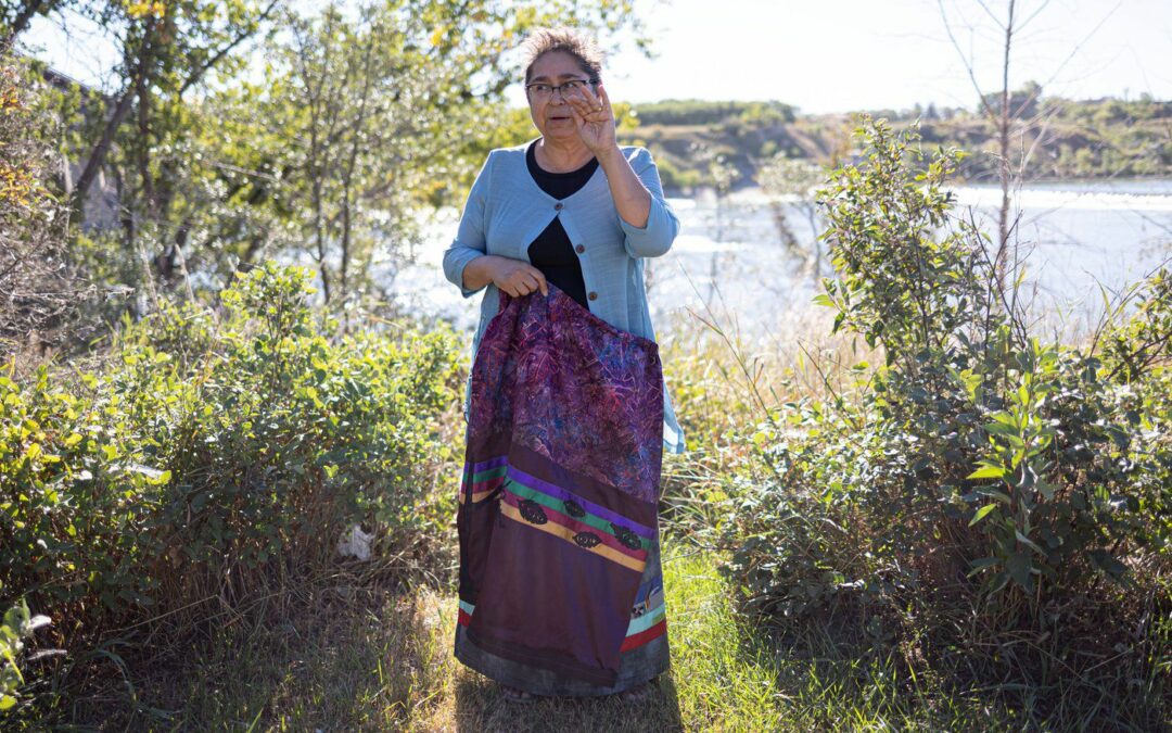 La Ronge artist Nancy Lafleur crafts ‘story skirts’ that celebrate Indigenous lives
