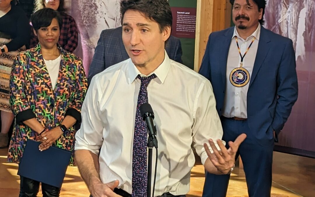 Trudeau visits Wansukewin highlighting Indigenous investments in the budget