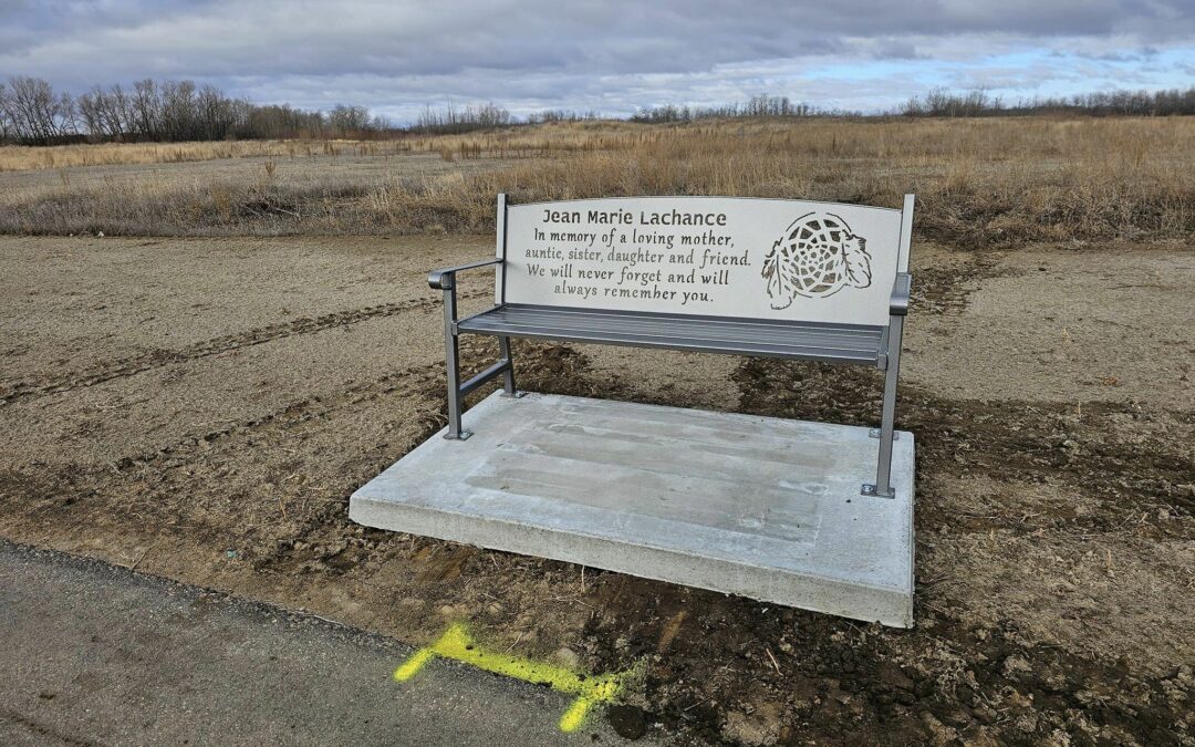 Jean Marie LaChance Memorial Bench Installed on the Rotary Trail