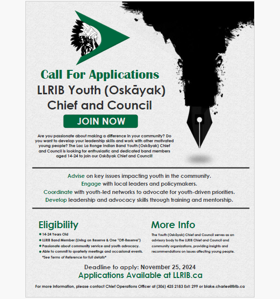 The Lac La Ronge Indian Band is looking for Oskayak