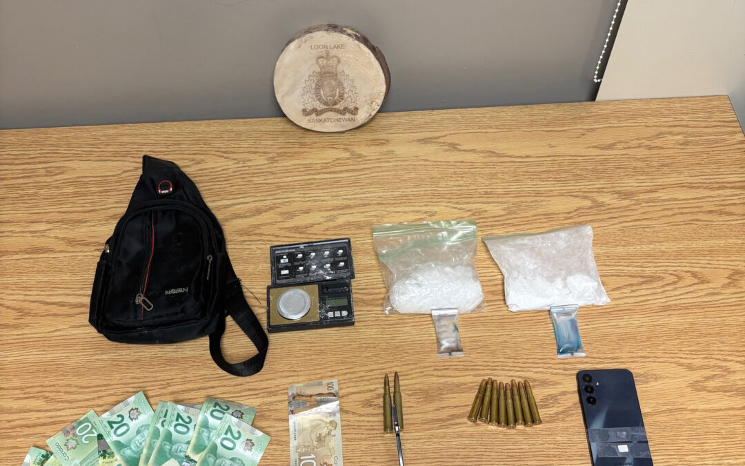 RCMP arrest an armed male on Makwa Sahgaiehcan First Nation