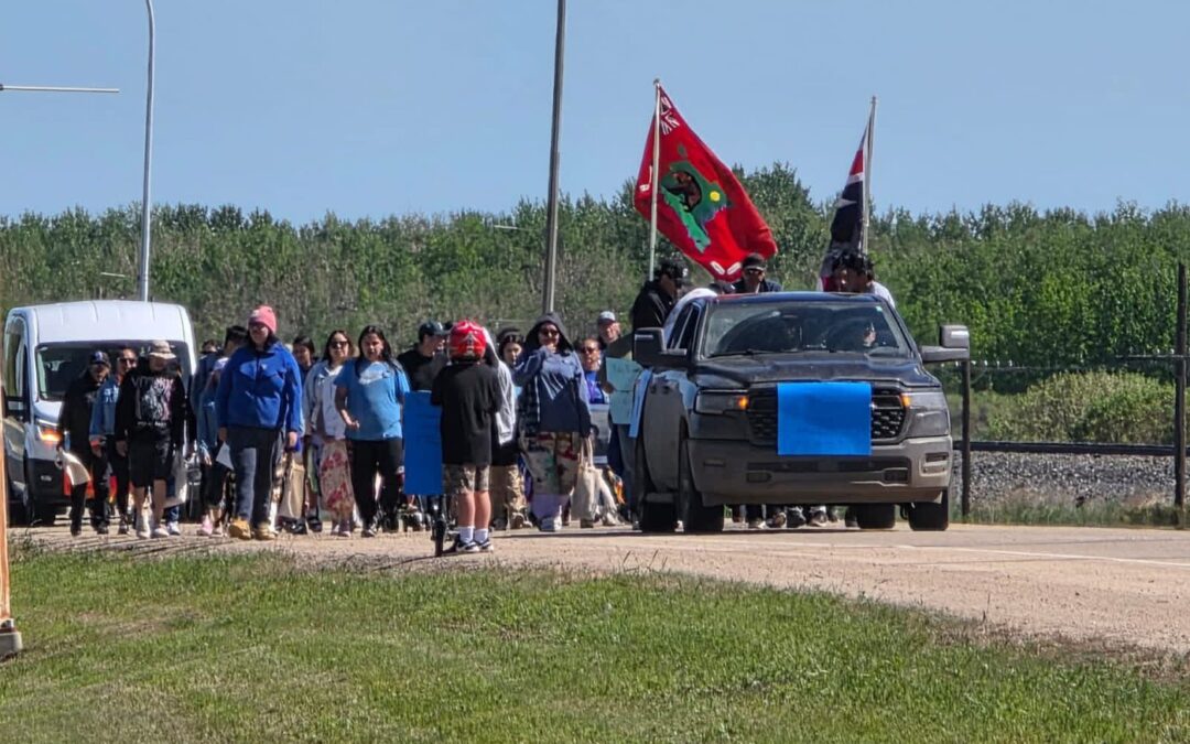 Blue Jean Jacket Day Walk Raises Awareness for Missing and Murdered Indigenous Men and Boys in Maskwacis